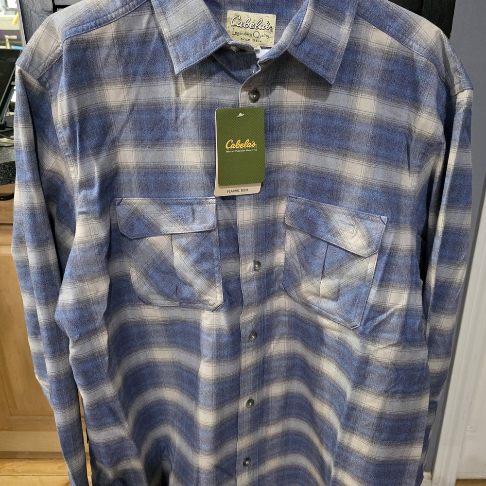 Cabela's Men's Button Up Flannel Tech Shirt